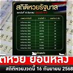 สถิติหวยย้อนหลัง
